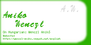 aniko wenczl business card